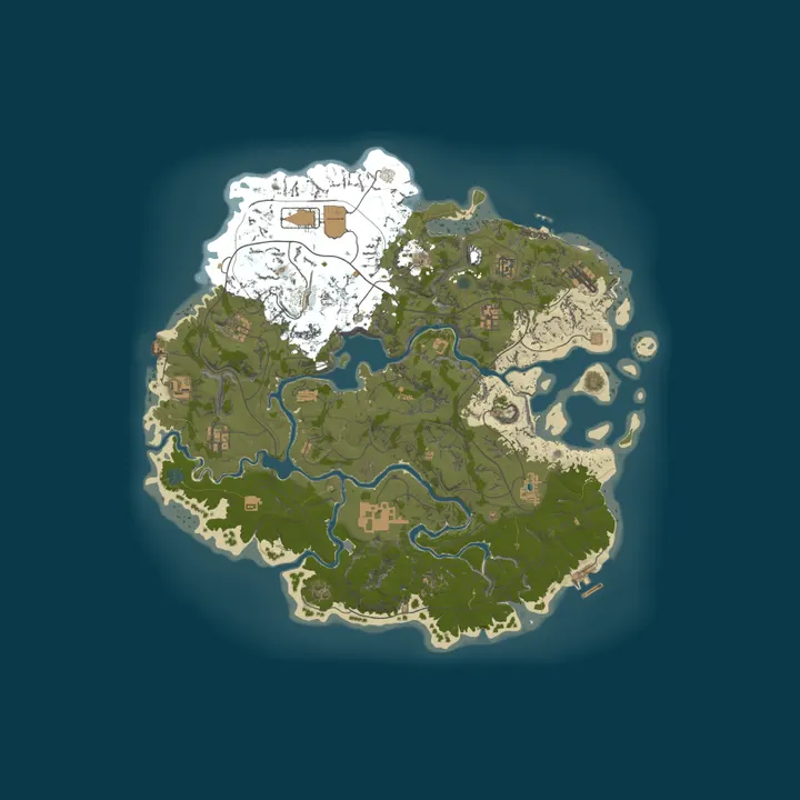 Map of A Shockbyte Rust Server