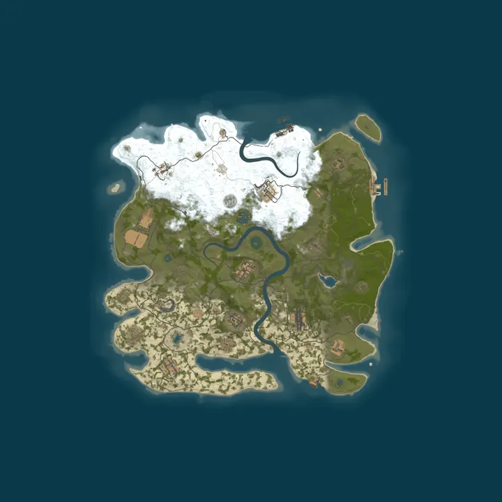 Map of A Shockbyte Rust Server