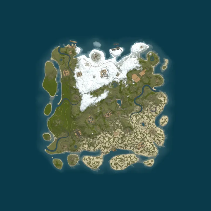 Map of SAPFIR-RUST [RU] x3 : PVP : БРОНЕПОЕЗД : ЗОМБИ :