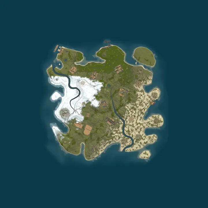 Map of Hustle Rust - [2X, VANILLA]