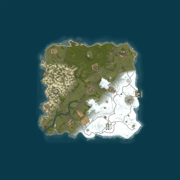 Map of WARBANDITS.GG 10X No BPs Loot++|PvP|MyMini|Shop|Noob Friendly|X