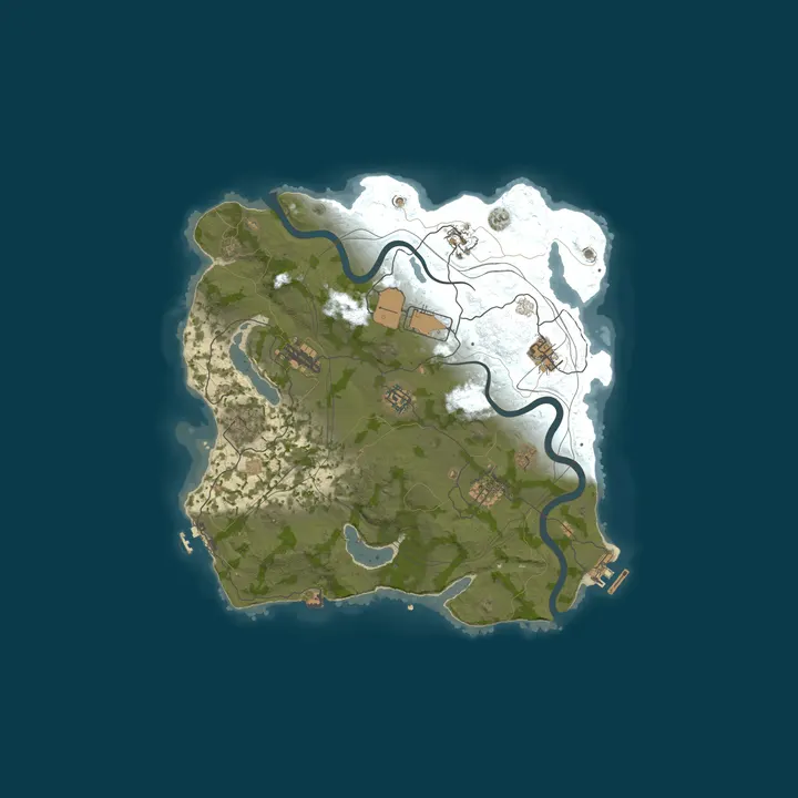 Map of HollowServers.co 2x Solo/Duo | 50% Upkeep | Shared BPs