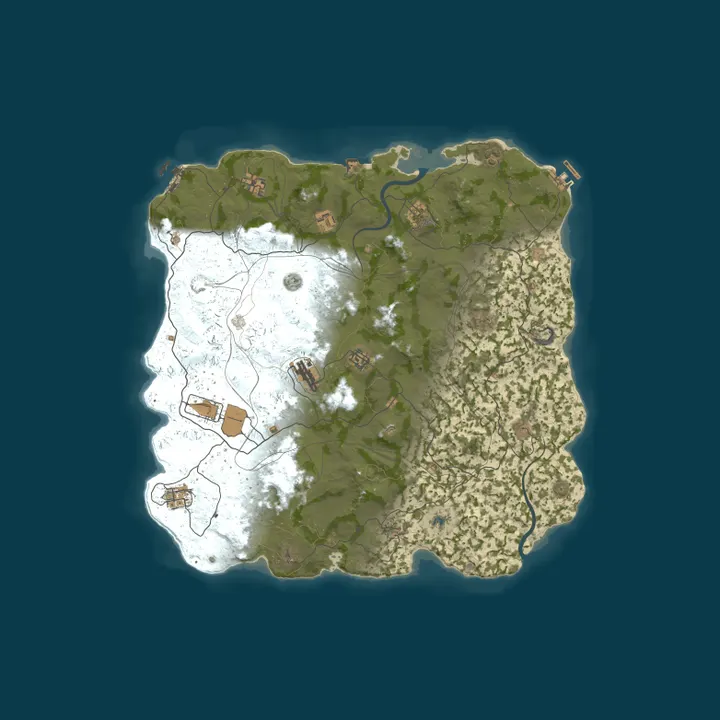 Map of MIRAGE RUST | MIDDLE 2x | VANILLA+  | Wipe 22.10