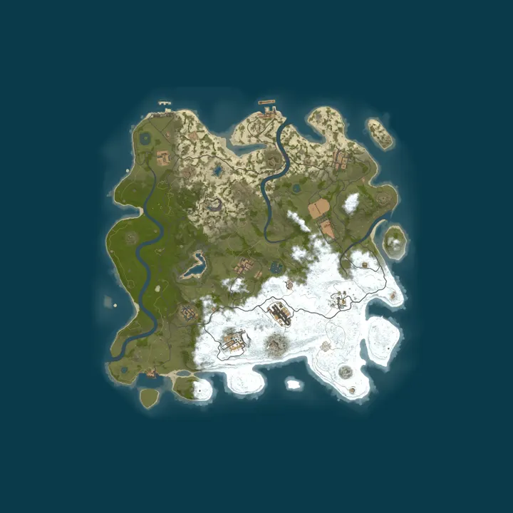 Map of [EU] SkyLight Zombies  PVE #1 | RaidableBases | Kits | Events |
